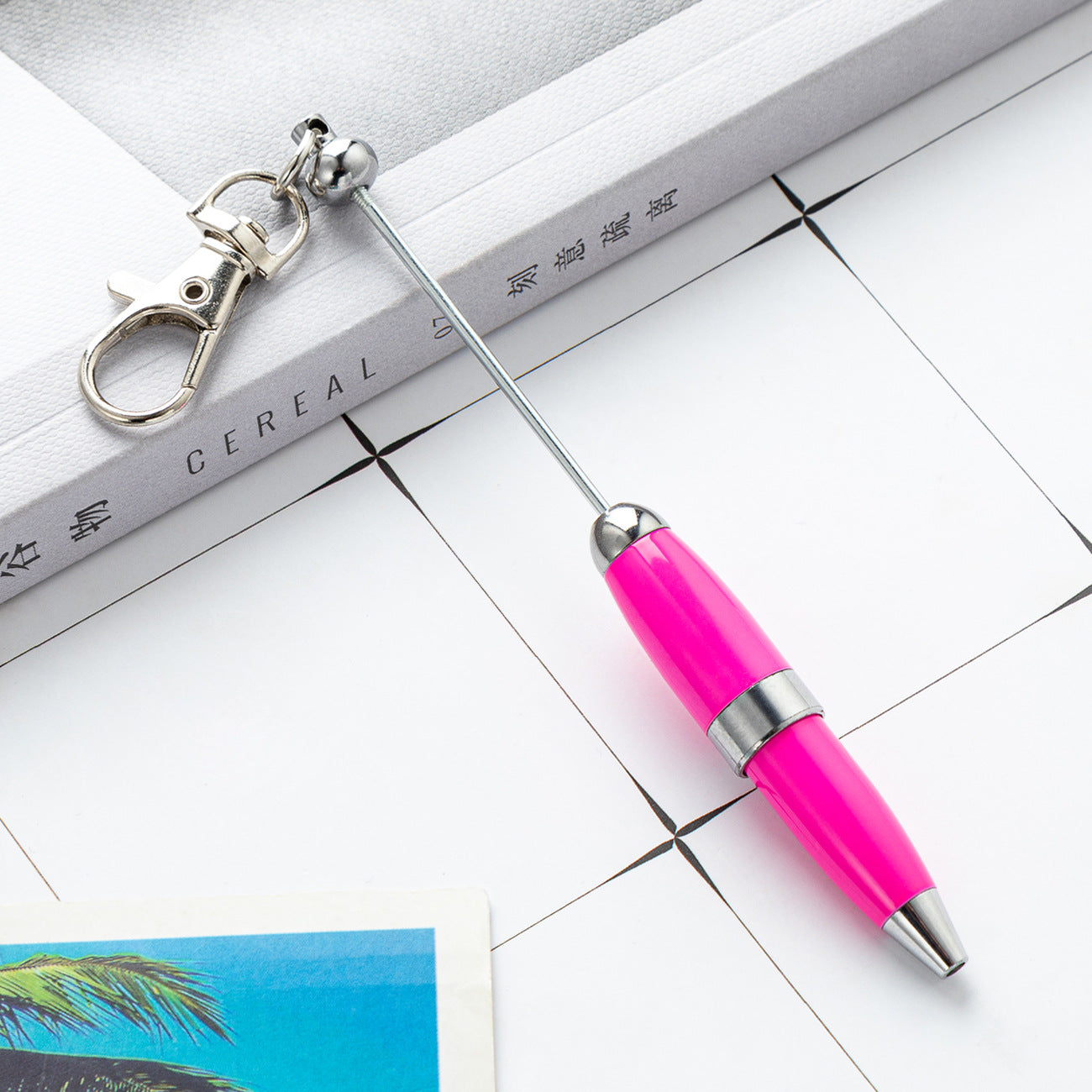 Wholesale 11.9cm Beadable Pens Portable Mini Pen Metal Pen DIY Keychain Bar